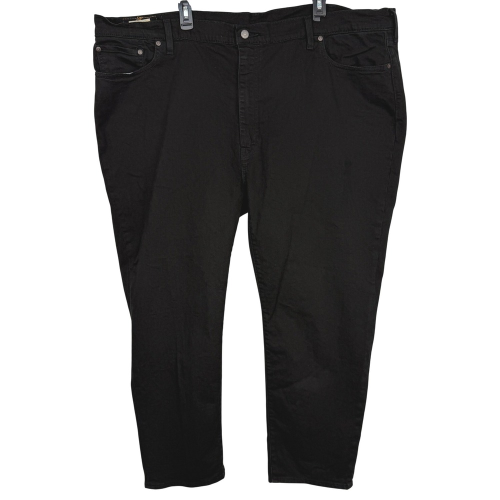 Levi's PREMIUM 512 Slim Taper Jeans Mens 50x27 Black Denim Jeans Excellent